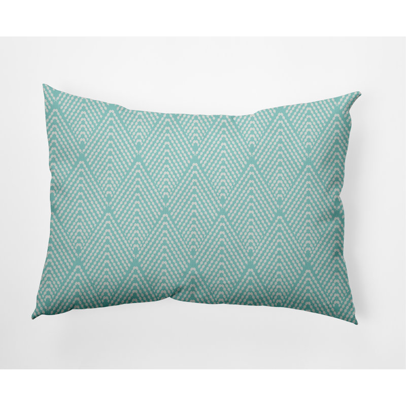 Coussin lombaire intérieur / extérieur Lifeflor, Motif ondulé géométrique bleu