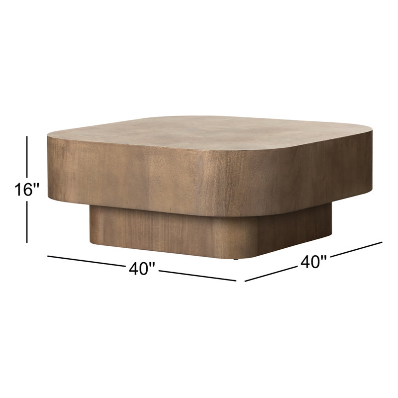 Blanco Coffee Table, Warm Umber Burl