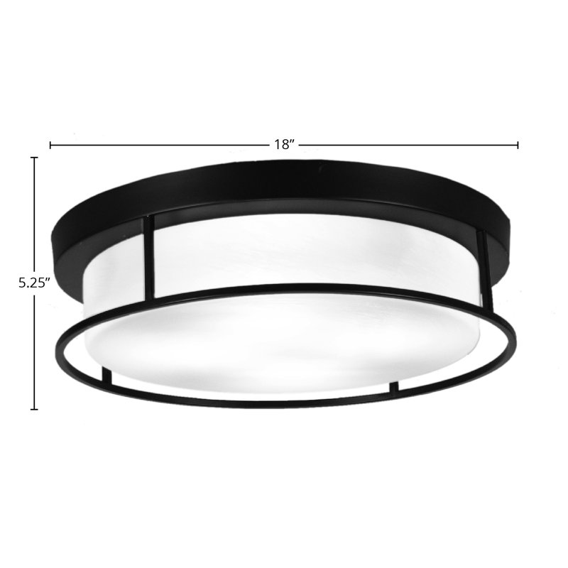 Plafonnier encastré, avec verre, Noir mat, H 5,25 po x l 5,25 po x P 18 po, Coloré