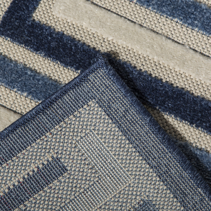 Jevan Performance Chevron Indoor/Outdoor Area Rug, Rectangle 3'3" x 5'3"