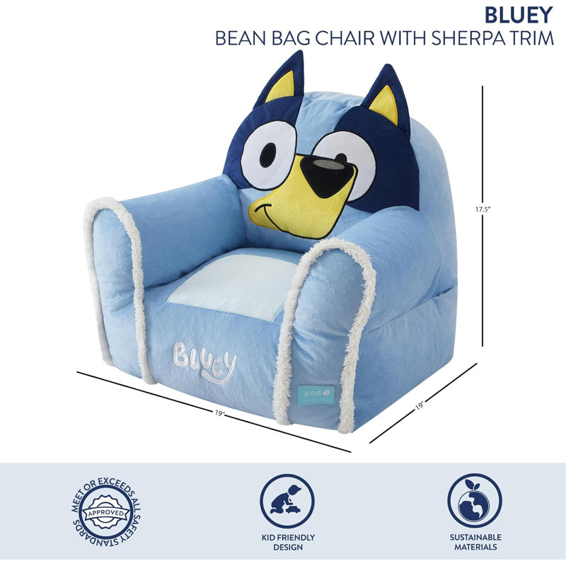  Fauteuil à billes avec accoudoirs Bluey Kids