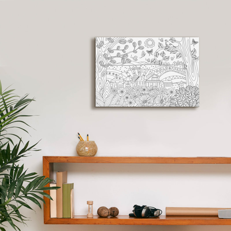 «Coloriage de ville» par Epic Portfolio, art mural sur toile, H 12 po x l 18 po x P 0,75 po