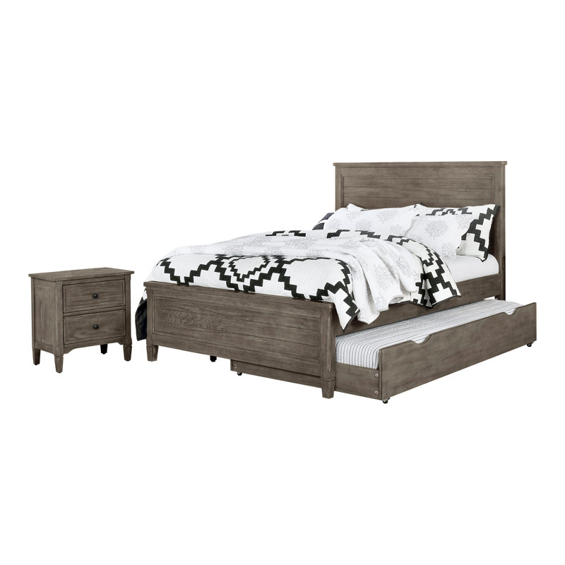 Ensemble de chambre à coucher avec lit gigogne 2 pièces Ollis, Double