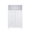 Armoire de rangement pour salle de bain avec 3 tiroirs et 1 porte - blanc