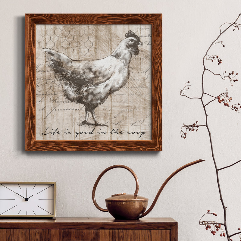 Farm Farm - Peinture sur toile encadrée, H 17 po x l 17 po x P 1,5 po, Érable encadré