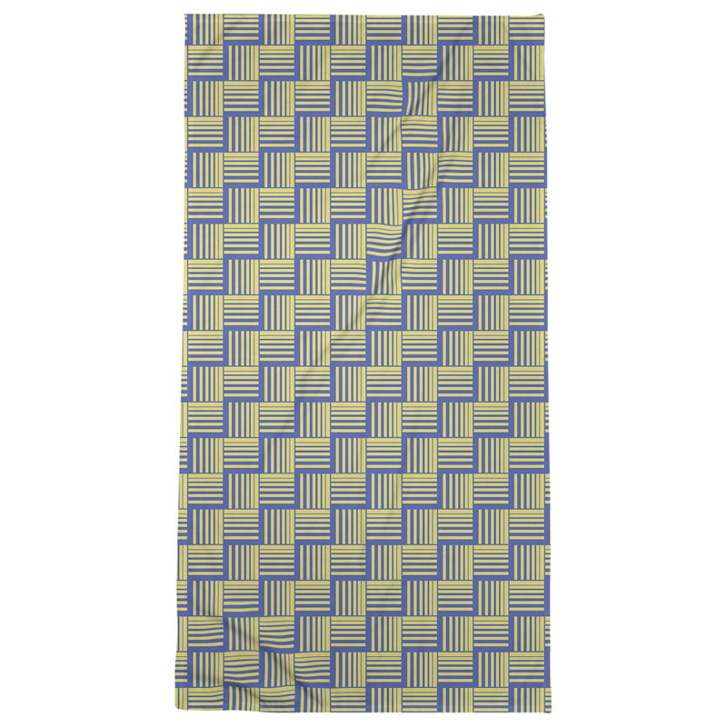 Jaya Bath Towel, Blue/Yellow