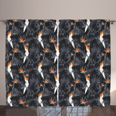 Mehl Polyester Semi Sheer Curtain Pair