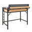 Structure de lit simple de taille mezzanine avec tablettes de rangement, panneau perforé, ports USB et lumières DEL-7921165-7921164