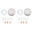 Ensemble de pavillon blanc mat avec barre transversale Aspen Creative 21509-22, P 5-1 / 8 po, trou central 7/16 po, paquet de 2-87127648
