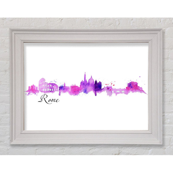 Ebern Designs Pink Outline - Single Picture Frame Print | Wayfair.co.uk