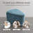 Caras Upholstered Blue Triangular Compression Ottoman No Assembly Required-109241978