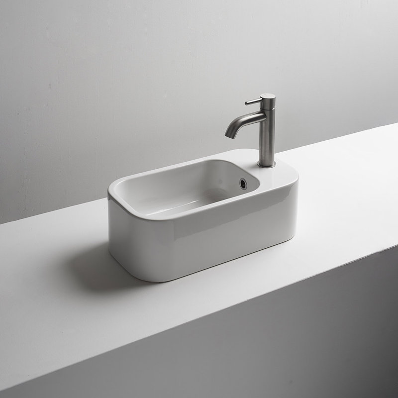 Cosa 18.9'' L Bathroom Sink, Glossy White