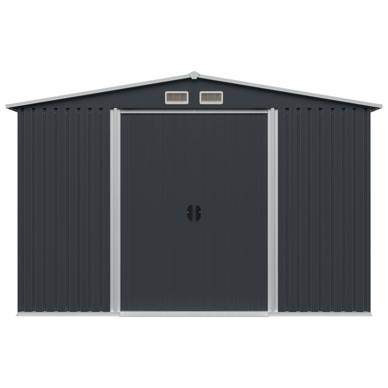 Garden Storage Shed 257 x 205 x 178 cm Steel, Anthracite