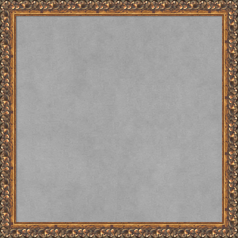 Tableau magnétique encadré bronze antique, H 18 po x l 18 po