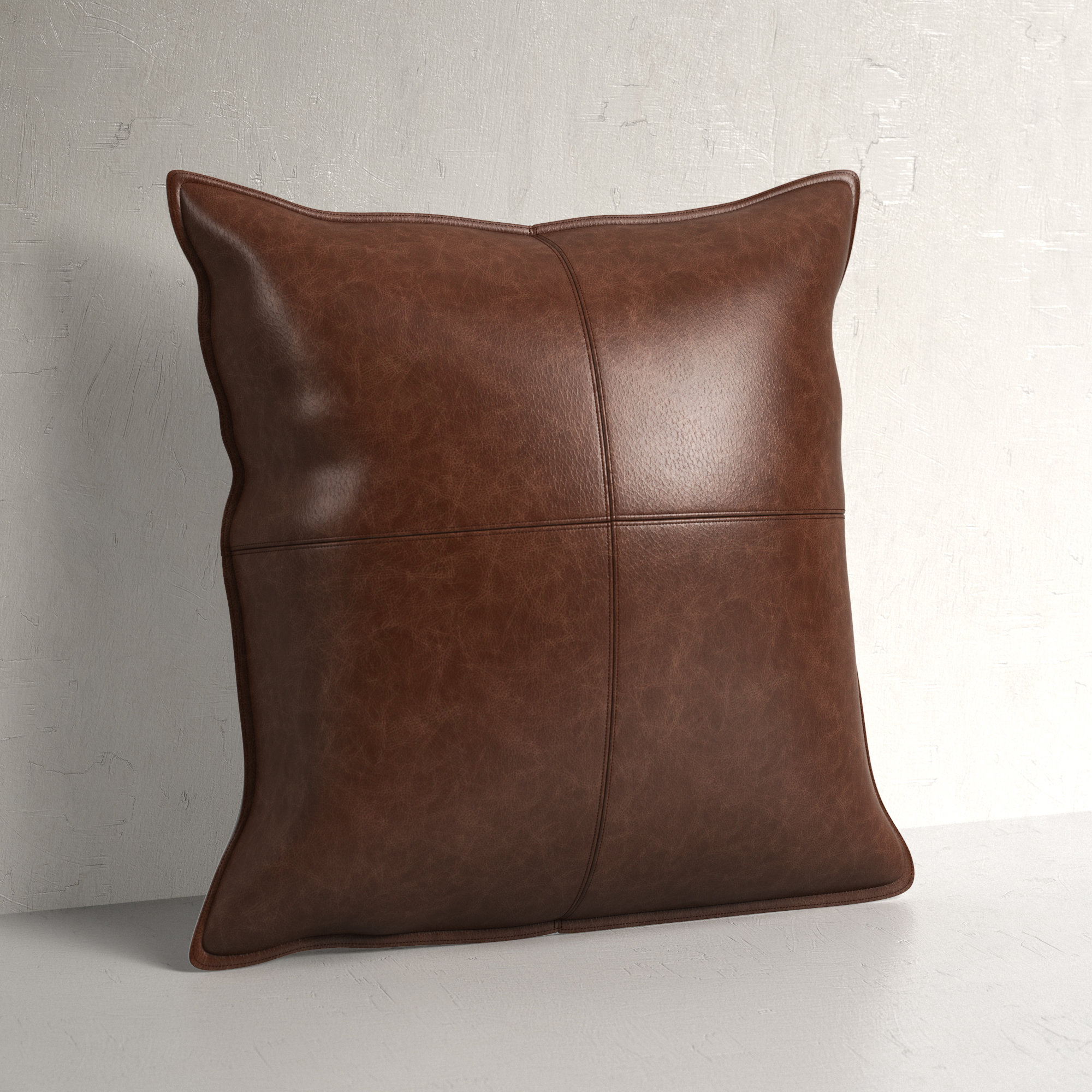 Cutler Throw Pillow, Square 22", Brown