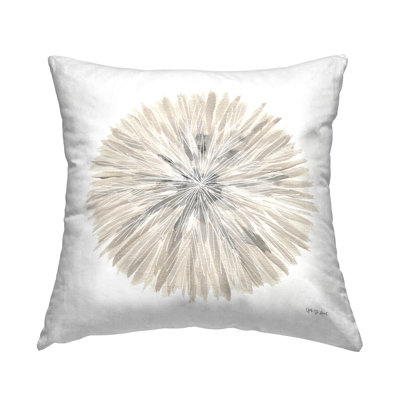 Neutral Nature's Pinwheel Decorative Printed Throw Pillow Design by Yvette St. Amant