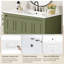 Organisateur de meuble-lavabo 36 po avec lavabo en céramique, ensemble de rangement pour salle de bain-1539354895