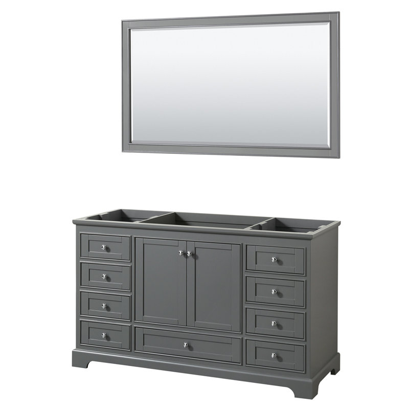 Deborah 60" Dark Gray Marble Top Single Vanity