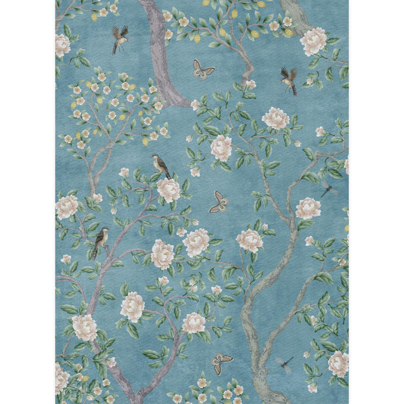Bordure florale pelez et collez, L 132 po x l 96 po