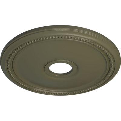Médaillon de plafond Endurathane Diane, DE 18 po x P 3 5/8 po x P 1 1/8 po (convient aux auvents jusqu'à 5 3/8 po), fini tortue peinte à la main