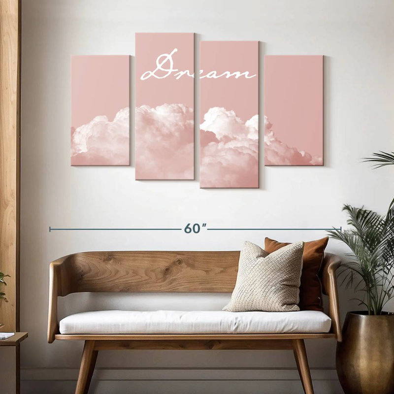Tergel Blush Pink Dream, 32" H x 52" W