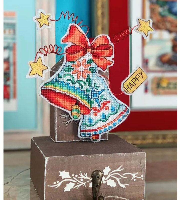 Jouet d'arbre de Noël. Toile en plastique, ensemble de point de croix T-06C