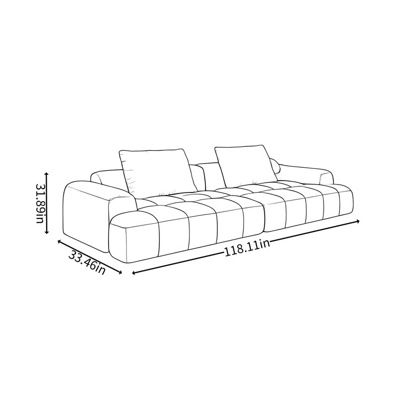 Modern Mid-Century Cloud Marshmallow Sofa
