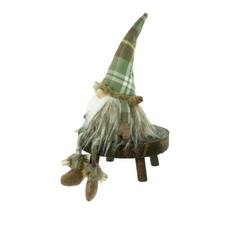Gnome vert assis