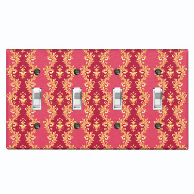 Nature Themed 4 - Gang Toggle Light Switch Standard Wall Plate