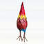 Statue de jardin coq en fer forgé, sculpture en métal pour un décor extérieur durable et rustique, idéale pour les pelouses, les fermes et les arrière-cours.