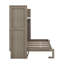 Twin XL Size Horizontal Murphy Bed With Desk, LED Light And USB Charging Station, Murphy Bed For Living Room, Guest Room
