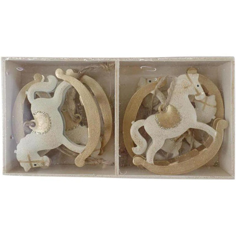 3'' Solid Colour Metal Shatterproof Hanging Figurine Ornament