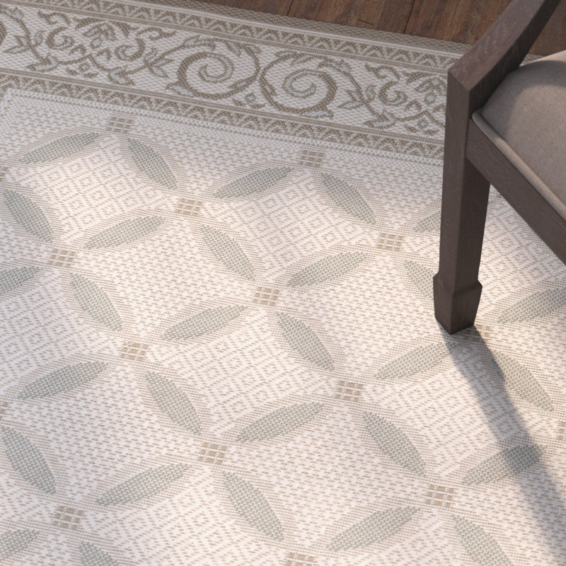Tapis intérieur / extérieur beige Arneshia, Rectangle 6 pi 7 po x 9 pi 6 po