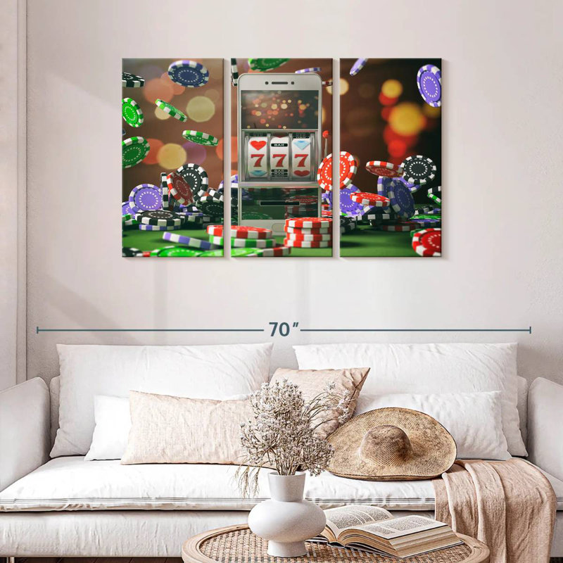 Virtual Slot Machine, 28" H x 45" W