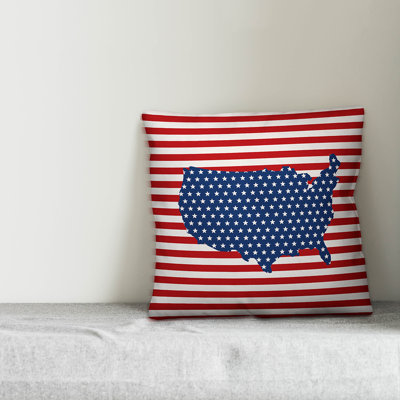 Stars and Stripes Country Throw Pillow