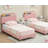 Twin/Twin XL Bed Frame with Storage Headboard Velvet Upholstered Platform Bedframe for Kids No Box Spring Needed-1710809238
