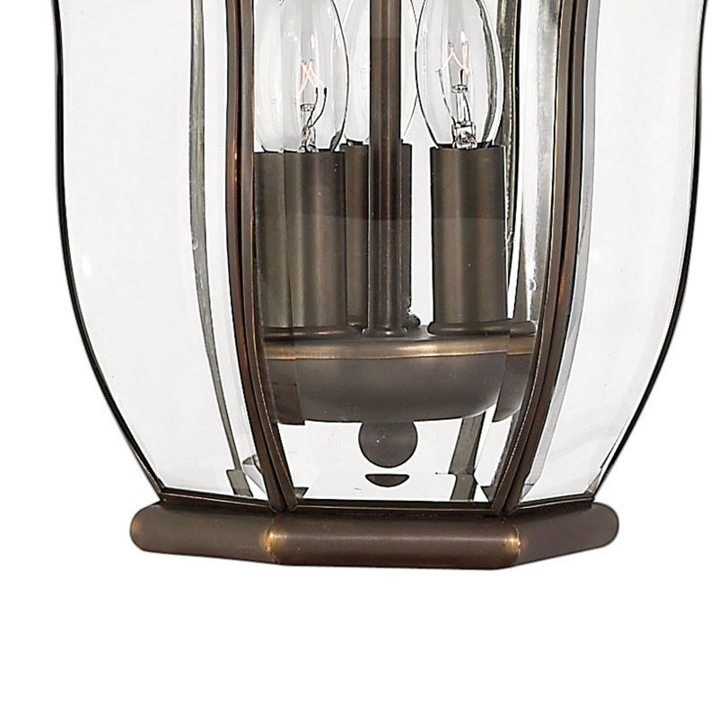 San Clemente 3-Light Outdoor Wall Lantern, Copper Bronze
