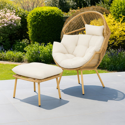 Nestara Standing Egg Chair and Stool