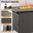 Naresa 6-Piece Outdoor Sofa Set, Wicker Patio Furniture Set With Fire Pit Table, All-Weather PE Wicker , Brown Wicker Beige Cusion-122660326