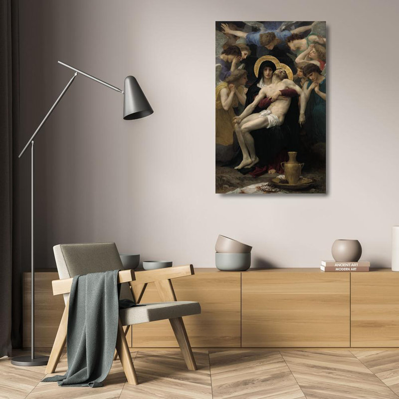 "Pieta" par William Bouguereau - Toile tendue avec châssis, H 24 po x l 17 po