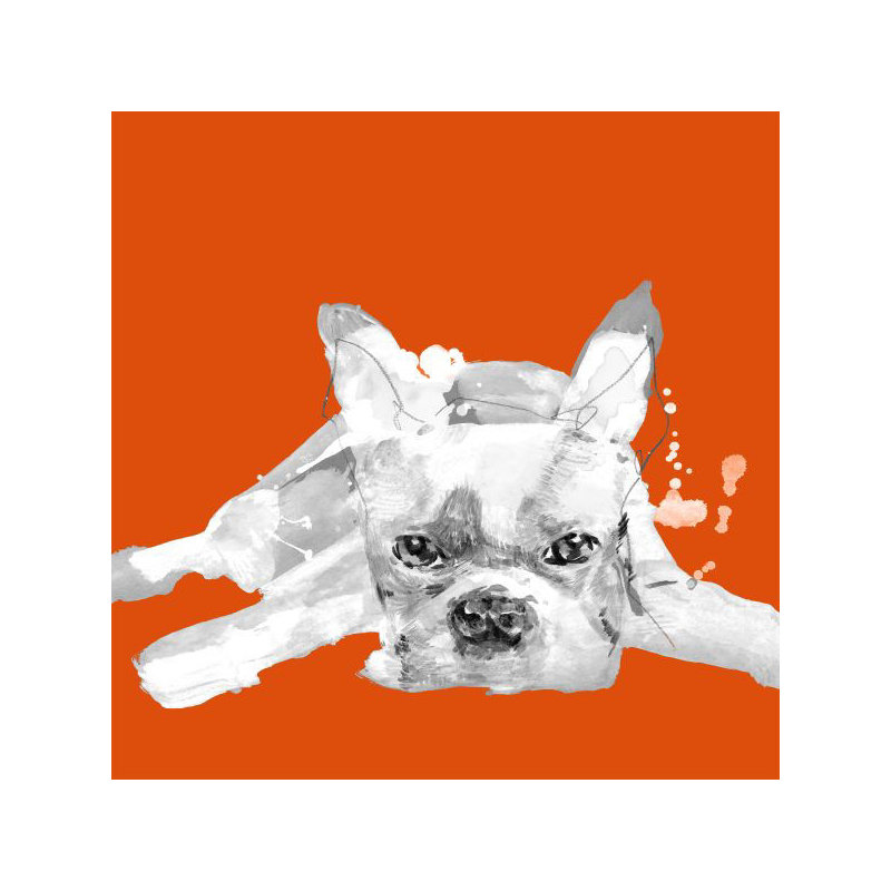 Vivid Puppies III Painting by Elle Youngstrom, Knife Gel