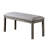 Dining Table 4X Side Chairs Bench 6Pcs Dining Set Fabric Seat Rustic Style