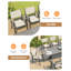 Ensemble de 4 chaises de salle à manger empilables pour l'extérieur, chaises de patio empilables en aluminium Never-Rust-1078633824