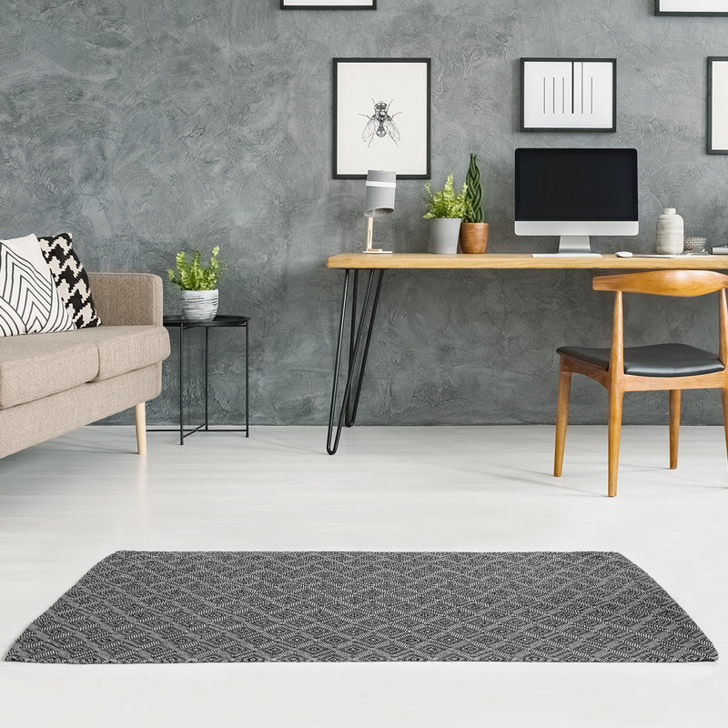 Chenille Geometric Indoor Rug, Rectangle 4' x 6'