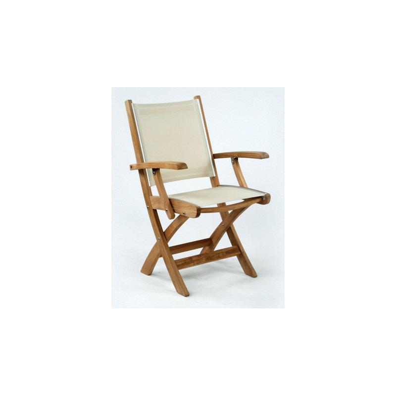 St. Tropez Outdoor Dining Armchair, Canvas Taupe Sunbrella® Canvas