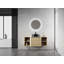 Meuble-lavabo mural 48 po avec lavabo d'art en céramique et 2 tablettes de rangement-1306886323