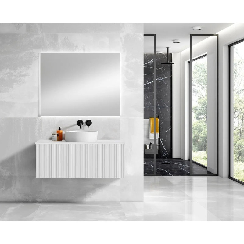 Lucena Bath 14.5'' Ceramic Circular Bathroom Sink, White