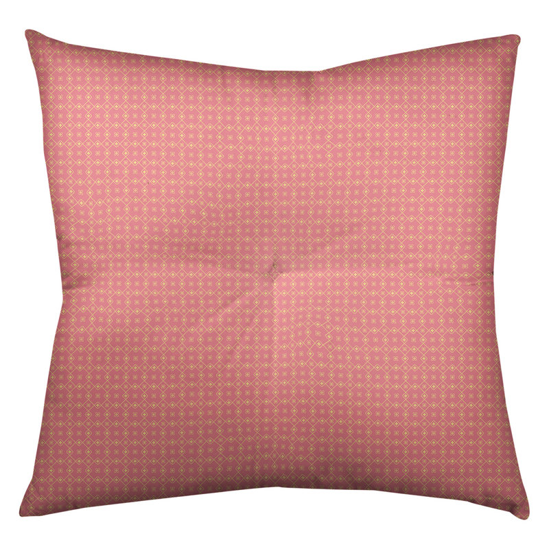 Coussin Katelyn Elizabeth, 30 po x 30 po, Rouge / Jaune