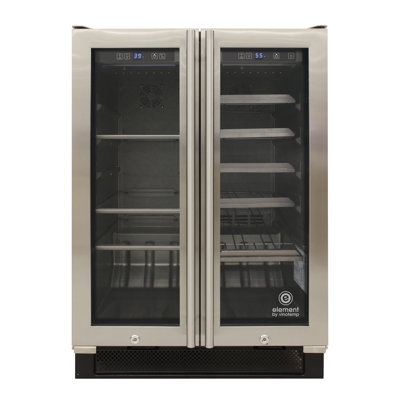 Vinotemp Dual Zone 23.62'' 21 Bottle Wine & Beverage Refrigerator