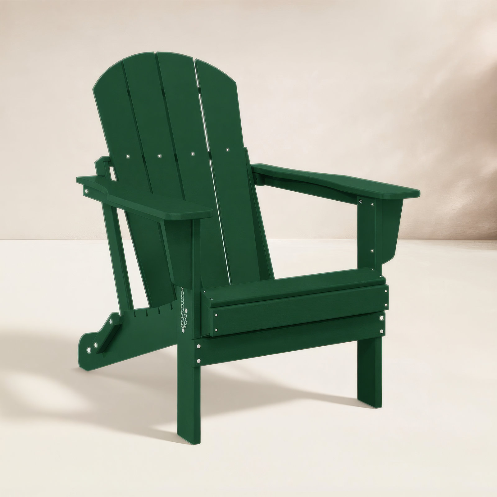 Laguna Foldable Outdoor Adirondack Set, Dark Green